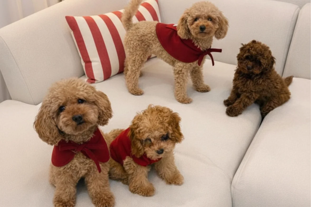 Kendi Ailesi İçinde Büyüyen Tatlı Apricot Toy Poodle Yavrumuz & Safkan & Mikroçipli & Aşıları Tam 10