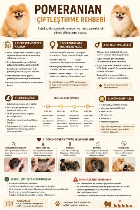 Pomeranian Çiftleştirme İnfografiği