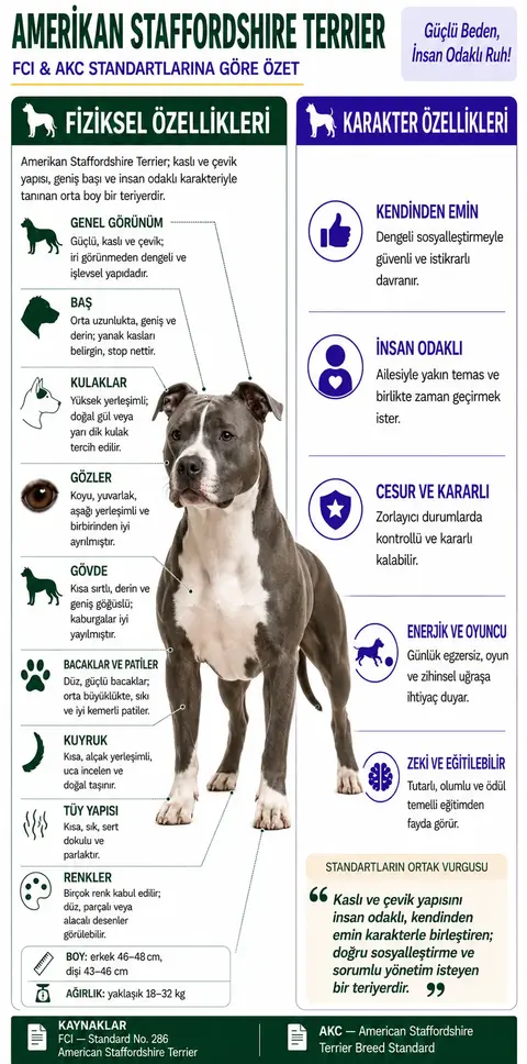 Amerikan Staffordshire Özellikleri