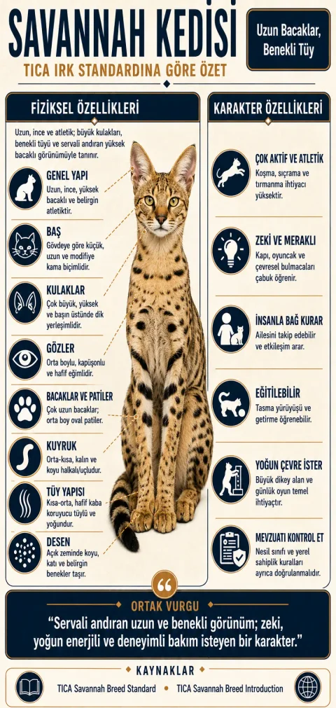 Savannah Kedisi Özellikleri