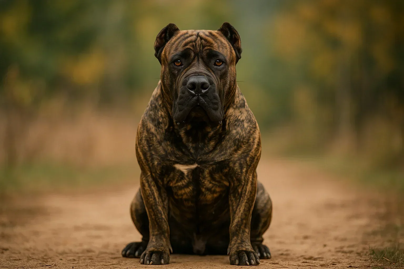 Patikada oturduğu yerden kameraya bakan bir presa canario