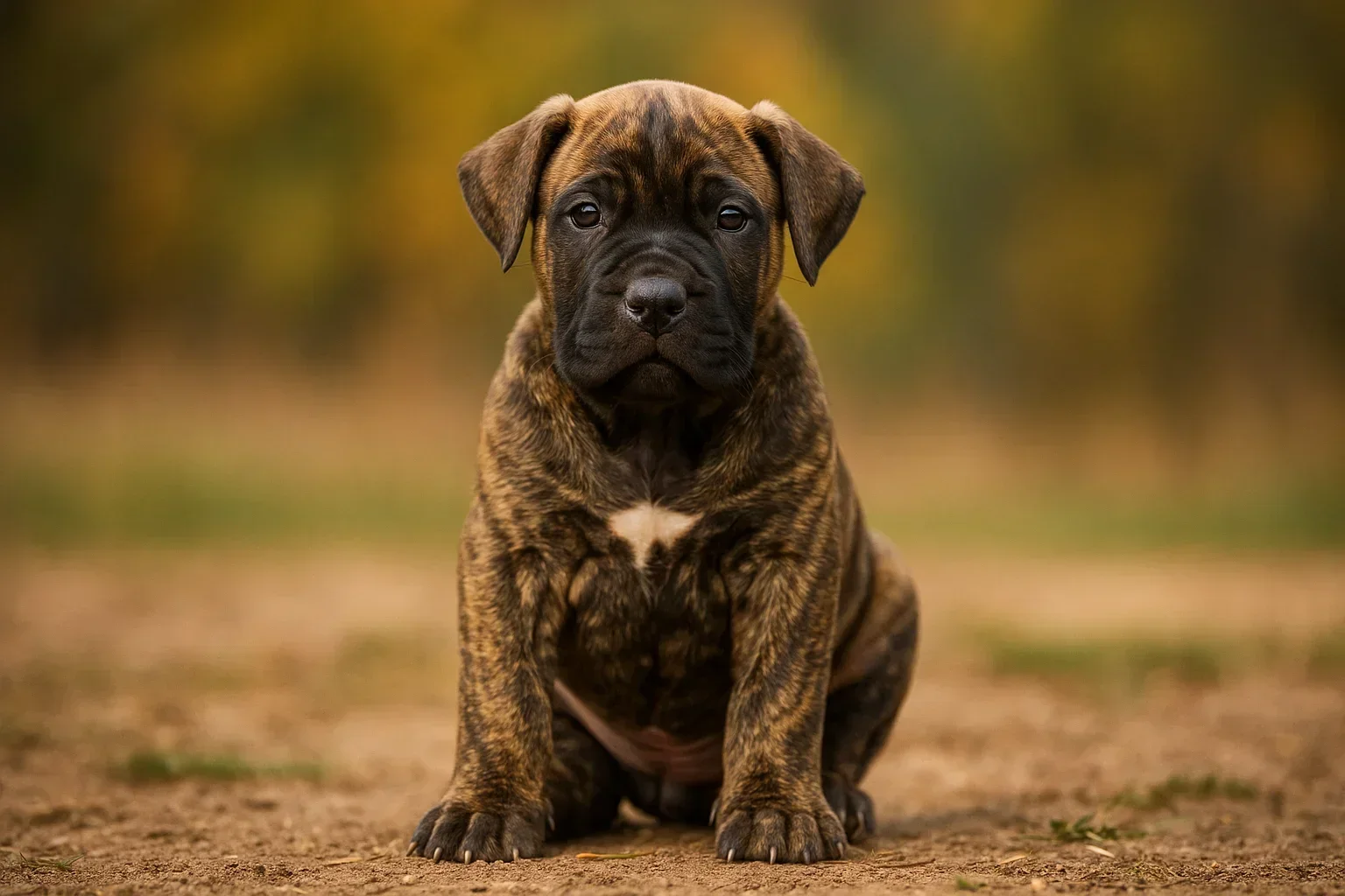 Bah&ccedil;ede oturduğu yerden kameraya bakan bir presa canario yavrusu