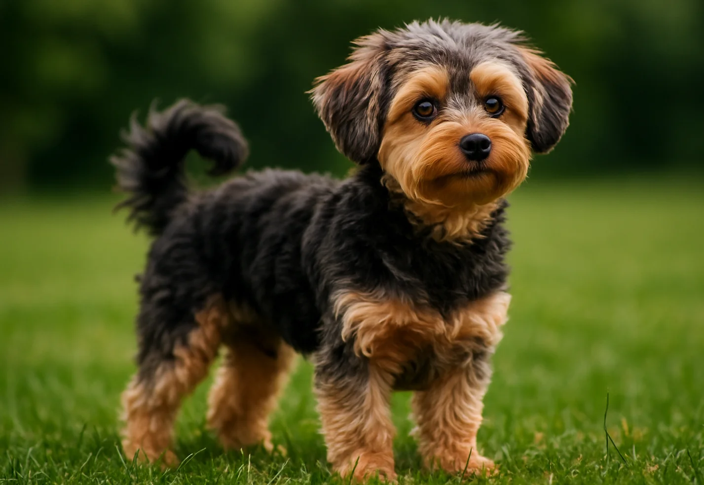 &Ccedil;imlerde ayakta sol tarafa bakan yorkipoo