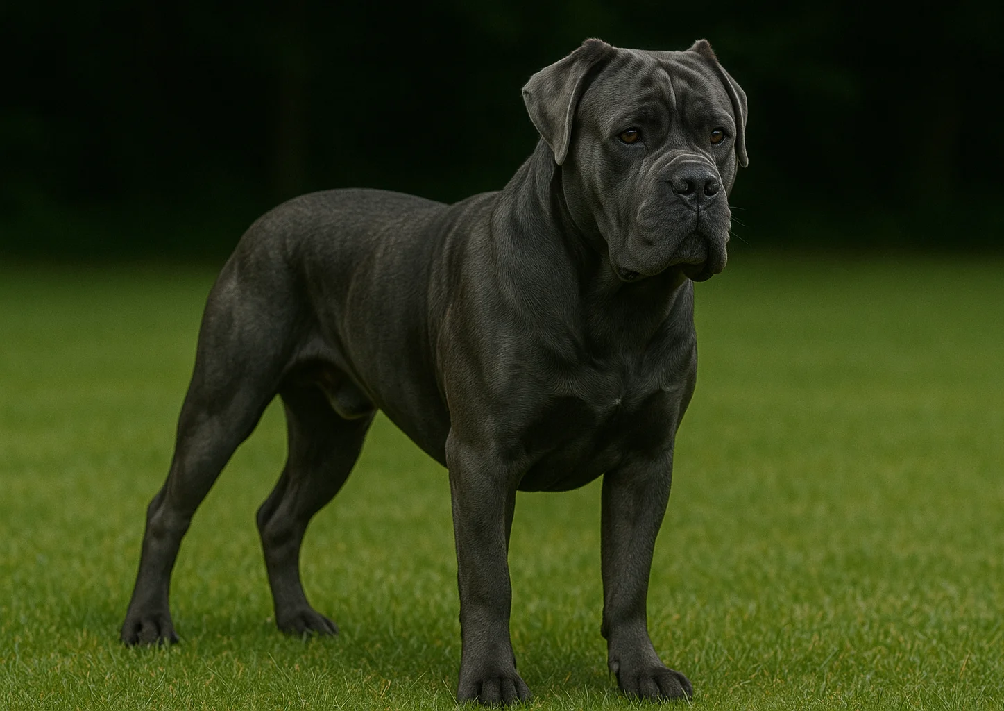 &Ccedil;imlerde ayakta duran bir cane corso
