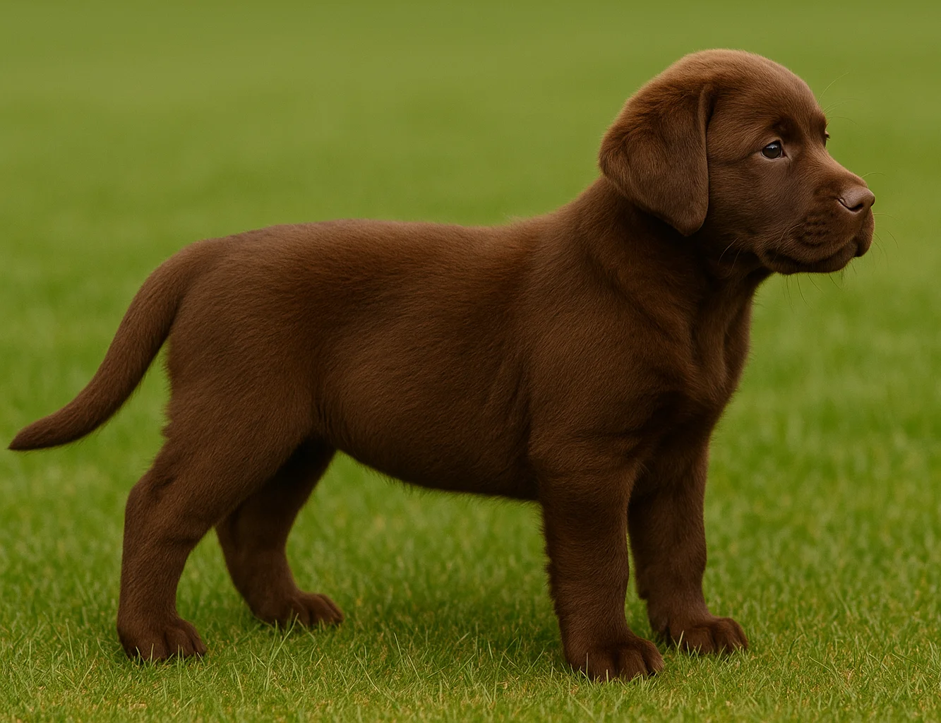 &Ccedil;imlerde ayakta duran kahverengi labrador yavrusu